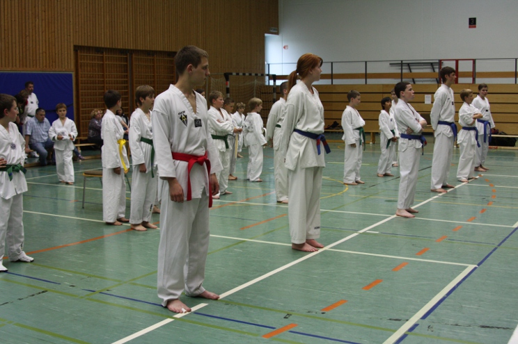 Aufstellung zu Beginn