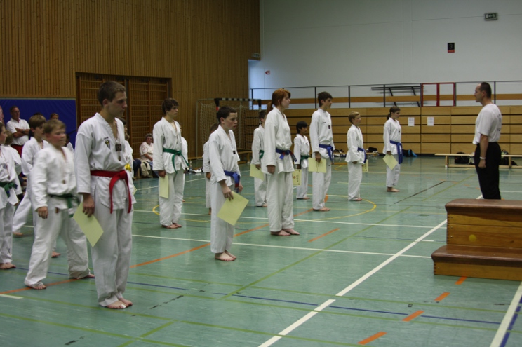 Aufstellung zum Abgrüßen