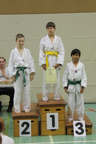 Siegerehrung: v.l.n.r. Niklas, Jannick, Philipp